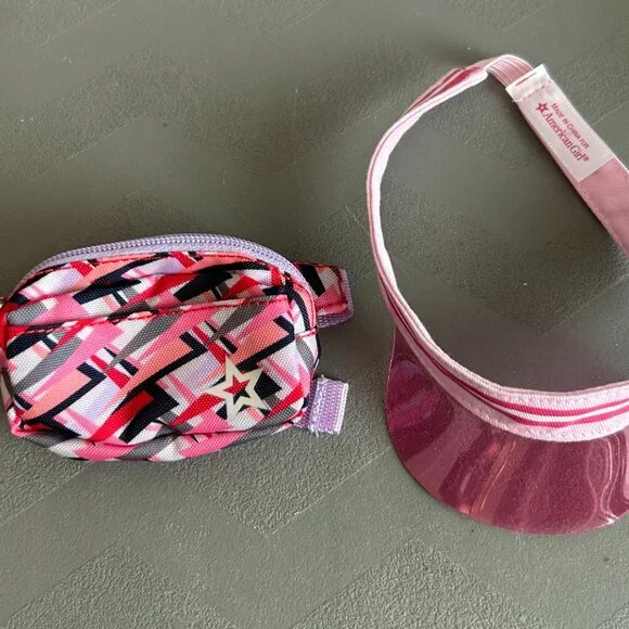 American Girl Doll Fiercely You Accessories Fanny Pack and Visor - Picture 2 of 2